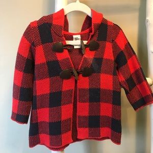 Buffalo plaid toggle jacket